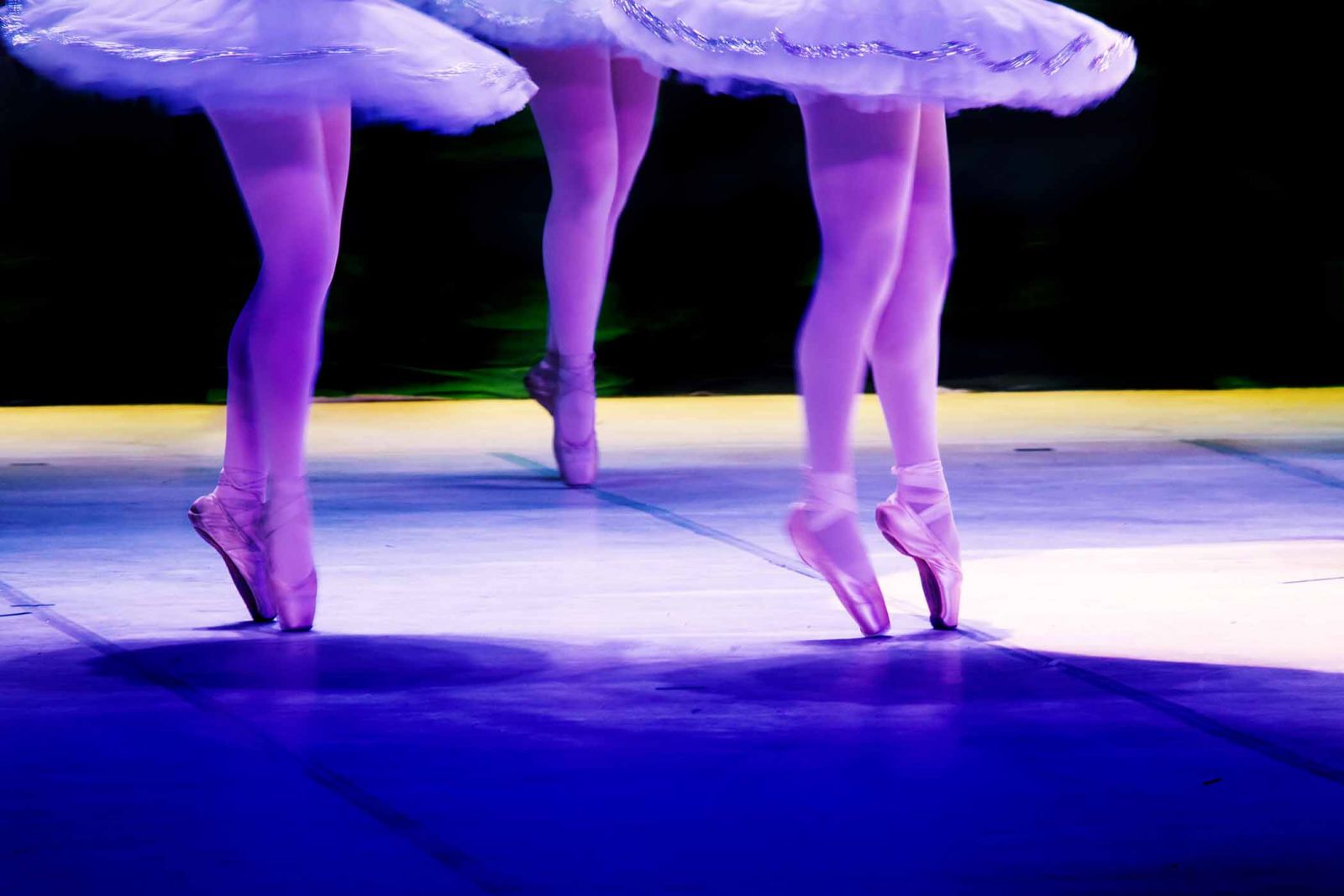 Ballerinas dancing in a Christmas performance show